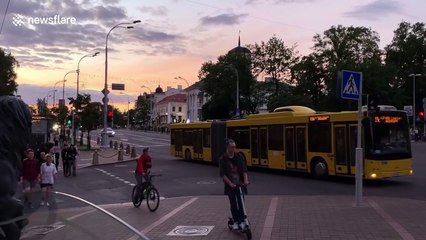 Groups of cyclists continue to travel around Minsk in protest
