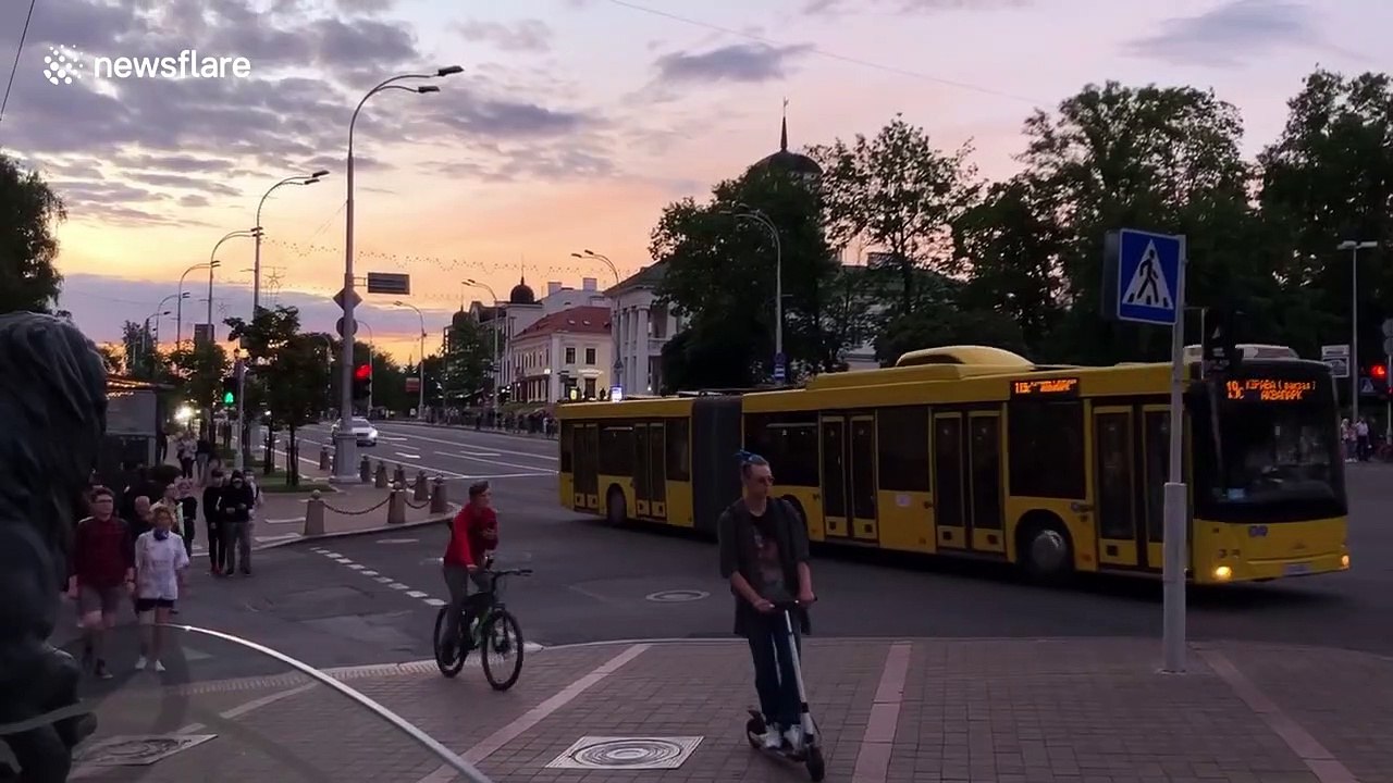 Groups of cyclists continue to travel around Minsk in protest
