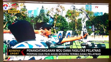 Penandatangan MoU Dana Fasilitas Pelatnas untuk Olimpiade dan Pembinaan