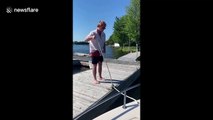 Canadian man shows off sweet one-handed knot skills
