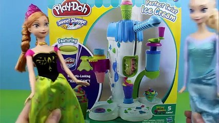 Play-Doh Perfect Ice Cream Twist Disney Frozen Anna & Elsa Make Ice Cream Kristoff & Sven