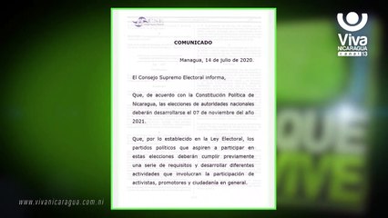 CSE amplia plazo para obtener personalidad jurídica a partidos políticos de Nicaragua