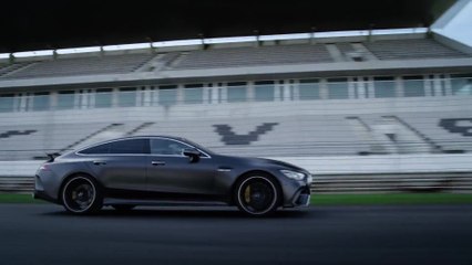 रेस ट्रैक पर सभी नए मर्सिडीज-एएमजी जीटी 63 एस 4 एमएटीआईसी + 4-डोर कूप