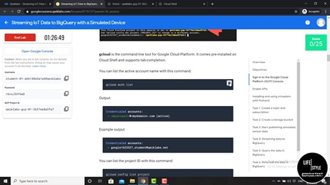 Industrial IoT On Google Cloud|Qwiklabs-Streaming IoT Data to BigQuery with Simulated Data|Coursera | Week-2