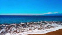 A Beautiful Sea Beach, Coloured Sand & Amazing Sea Waves