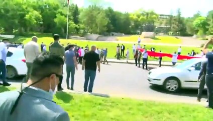 Cumhurbaşkanlığı önünde 15 Temmuz gazilerine polis müdahalesi