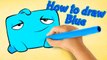 Om Nom Stories: How to Draw Blue from Cut the Rope 2 - Funny cartoons for kids