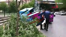 İstanbul Avcılar'da halk otobüsü kaza yaptı