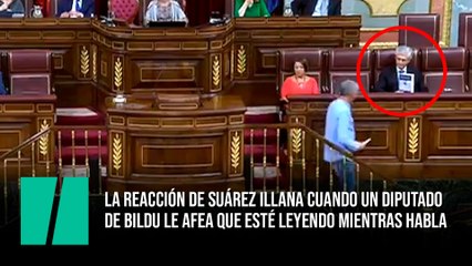 La reacción de Suárez Illana cuando un diputado de Bildu le afea que esté leyendo mientras habla