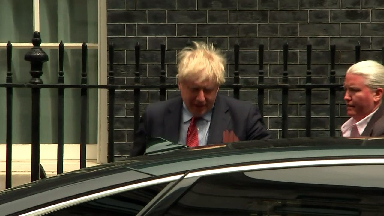 Boris Johnson departs for PMQs