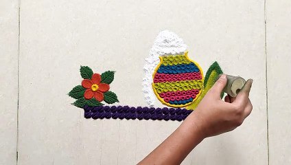 Krishna Janmashtmi Special Rangoli design | Easy Janmashtmi Kolam