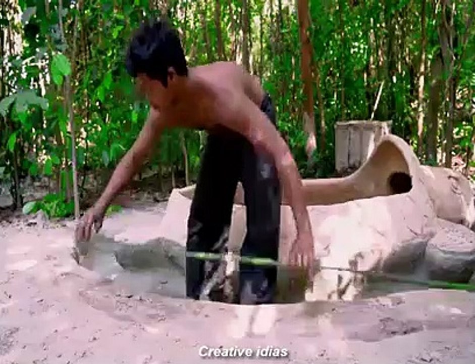#Rescue_Fish_From_Dry_Up_Place_Build_Aquarium_Fish_Pond_Around_Turtle_Pond_Shelter_
