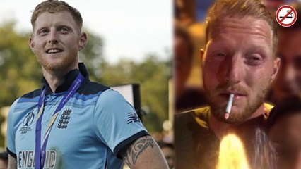 Ben Stokes smokes cigarette in 2019 wc final