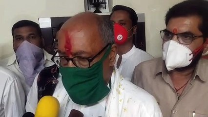 अशोकनगर में  पूर्व मुख्यमंत्री दिग्विजय सिंह हुए मीडिया से रूबरू हुए