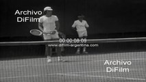 Guillermo Vilas jugando torneo de Tenis en Mar del Plata 1972