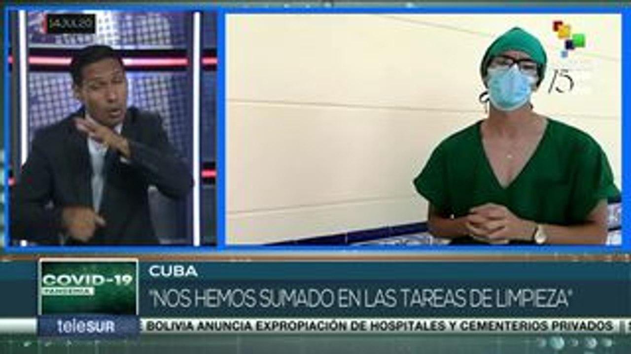 Jóvenes cubanos muestran su solidaridad en la lucha contra la COVID-19