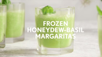 How to Make a Frozen Honeydew Basil Margarita