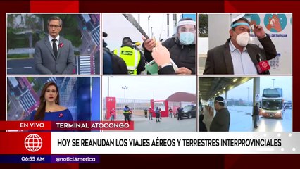 Primera Edición: Terminal Atocongo lució vacío y sin pasajeros en reactivación de viajes
