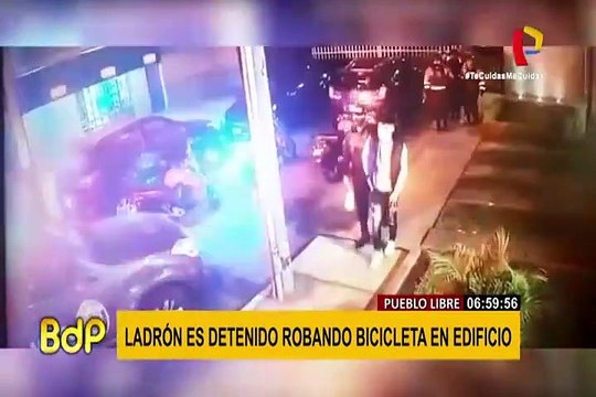 Pueblo Libre: ladrón fue sorprendido cuanto intentaba robar bicicleta en edificio