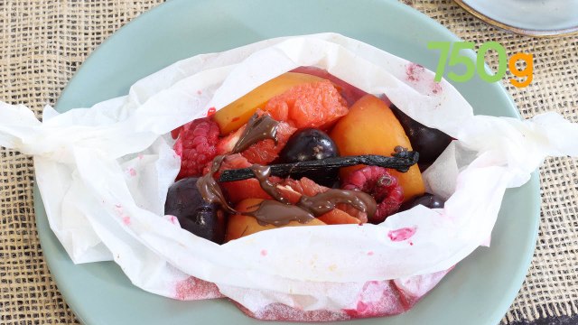 Recette des papillotes de fruits d'été - 750g