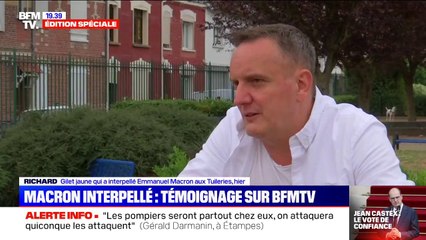 Pour le gilet jaune qui a interpellé Emmanuel Macron mardi , le Président "devrait écouter" les figures du mouvement