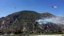 Söke'deki yangına 4 helikopter, 20 arazöz müdahale etti