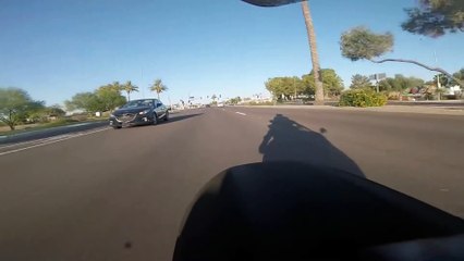 Motorcyclist Gets Run Off The Road By Angry Driver