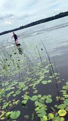 Skim Boarding Stunt Doesn't Stick the Landing