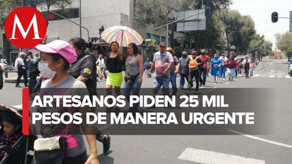 Artesanos bloquean vialidades en CdMx