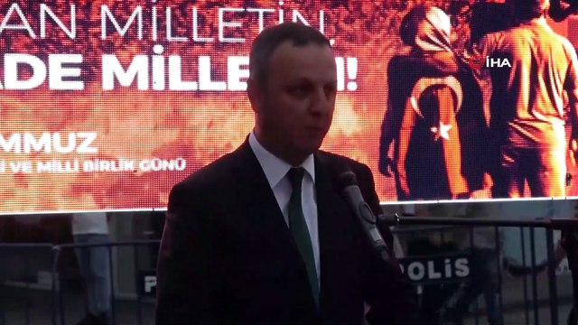 15 Temmuz darbe girişiminin 4. yılında Madenci Anıtı önünde demokrasi nöbeti