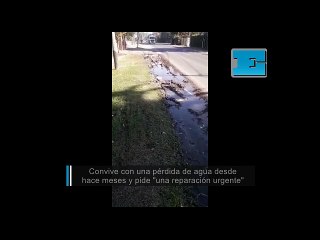 Convive con una pérdida de agua desde  ​​​​​​​hace meses y pide "una reparación urgente"