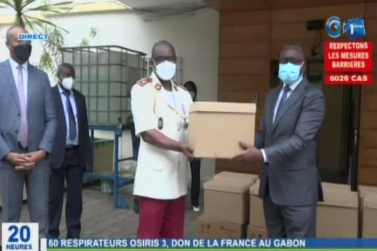 RTG/Le Ministère Français de la santé offre 60 respirateurs Osiris 3 au Gouvernement Gabonais
