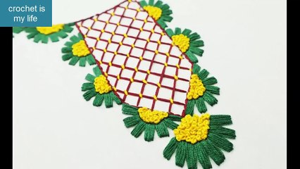 Neckline Embroidery Design | تصميم بالخيط والابره لاى عبايه