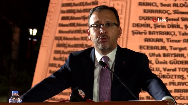 Gençlik ve Spor Bakanı Kasapoğlu: ”15 Temmuz can vererek yazılmış bir özgürlük mücadelesinin, demokrasi destanının sembolüdür”