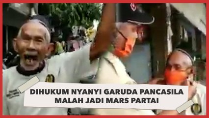 Kakek Dihukum Tak Pakai Masker, Nyanyi Garuda Pancasila Malah Jadi Mars Partai