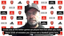Klopp positive despite defeat to Arsenal ending Liverpool's century dream