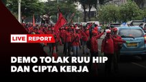 LIVE REPORT: Buruh hingga Mahasiswa Demo Tolak RUU Cipta Kerja