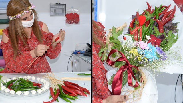 Çiçek yerine acı biber demeti sipariş ediyorlar