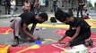 Canadian artists paint giant 'Black Lives Matter' mural in Montreal