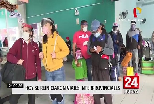 Pasajeros que viajaron por tierra respetaron distanciamiento social y uso de elementos de protección