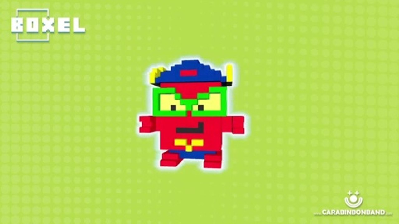 #BOXEL - 3D PARA NIÑOS - KID FURY DE #SUPERTHINGS - #PixelArt by CARA BIN BON BAND