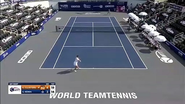 Kim Clijsters batte la campionessa dell'Australian Open nel torneo World Team Tennis (Credit: @WorldTeamTennis