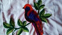 Hand embroidery design of birds using very easy stitches-Easy hand embroidery tutorial