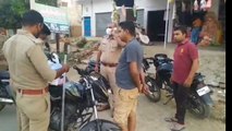 महेवा चौकी पुलिस द्वारा चलाया गया मास्क और वाहन चेकिंग अभियान