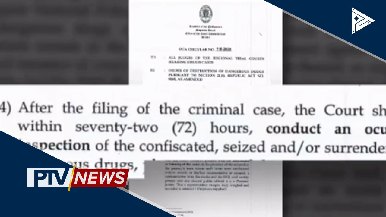 SC, ipinag-utos ang agad na pagsira sa mga nakumpiskang iligal na droga sa anti-drug ops
