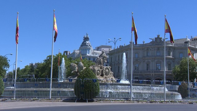 Cibeles se prepara para la posible victoria del Real Madrid en la liga