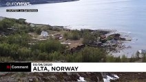 شاهد: انهيار أرضي قوي يجرف عدة منازل في القطب الشمالي النرويجي