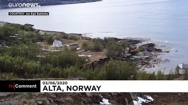 Un escalofriante deslizamiento de tierras engulle varias casas en Noruega