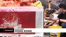 شاهد: متظاهرون يحيون ذكرى أحداث تيانانمن في هونغ كونغ أمام 