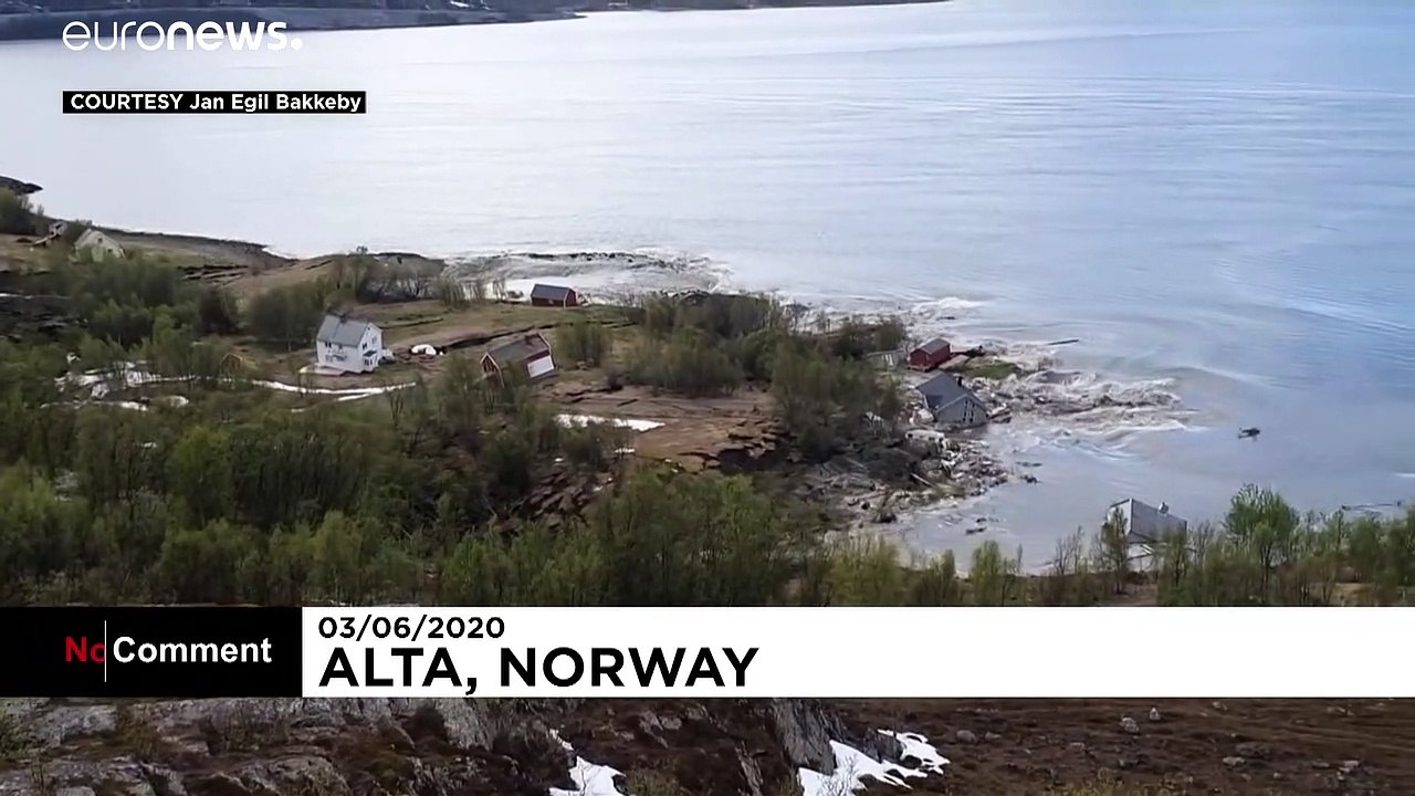 Norvège : un puissant glissement de terrain engloutit des maisons